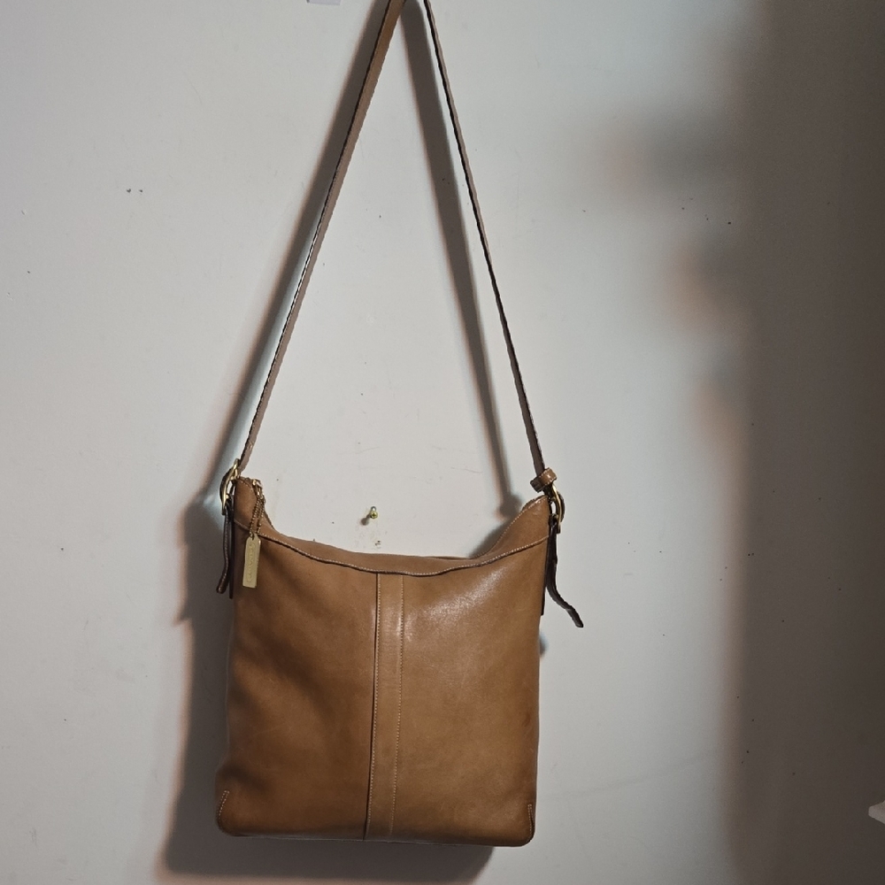 Coach Tan Leather Shoulder Bag - Picture 2 of 16